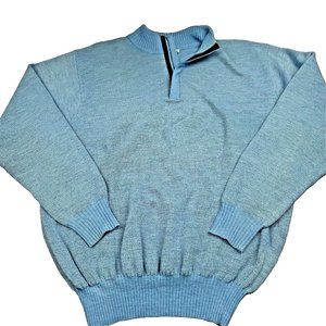 Peter Millar Blue Zip Up Sweater